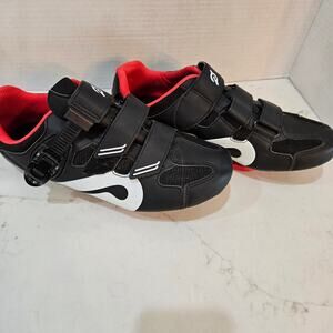 Peloton Black & Red Cycling Shoes Sz 41 (Wms Sz 10 Mns Sz 8)